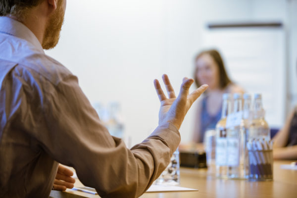 Entrepreneurs in Harwell Innovation Centre meeting room